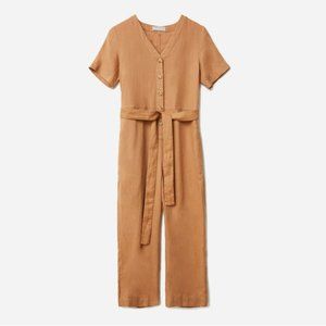Everlane Linen Short-Sleeve Jumpsuit. Size 2.